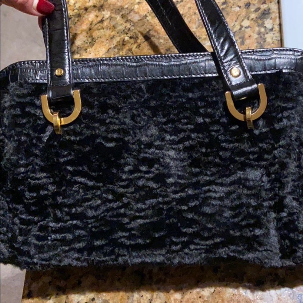 Kate Spade Faix Fur Blak Handbag
